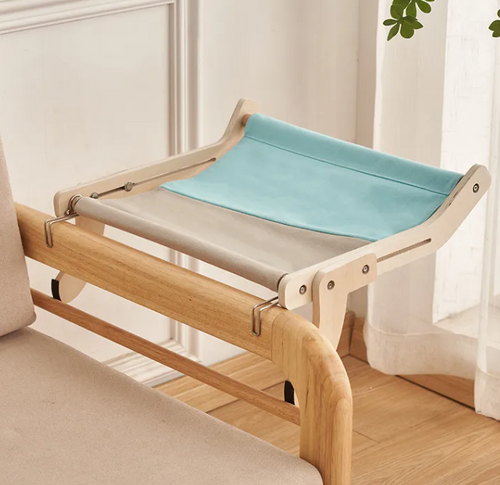 Balcony Window Glass Wooden Cat Bed